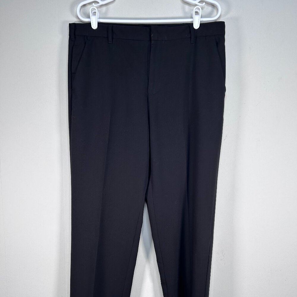 Van Heusen Traveler STRAIGHT FIT Men's 34 x 34 Black Even Temp Casual Pants